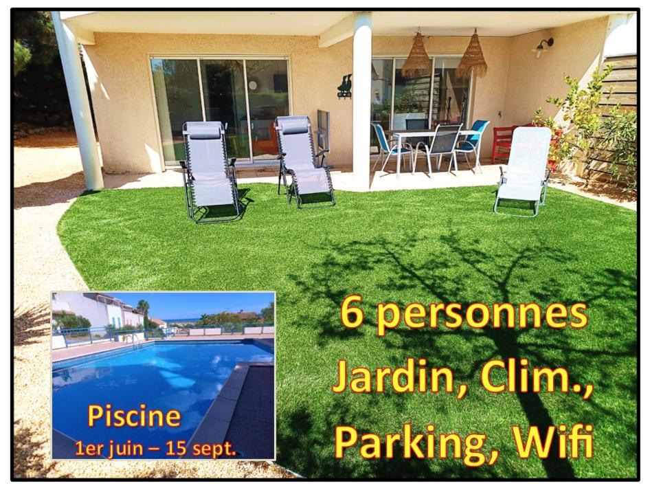 Plain-pied Jardin 6 Personnes Clim Vue Parking Wifi Terrasse Piscine Dans La Apartment *