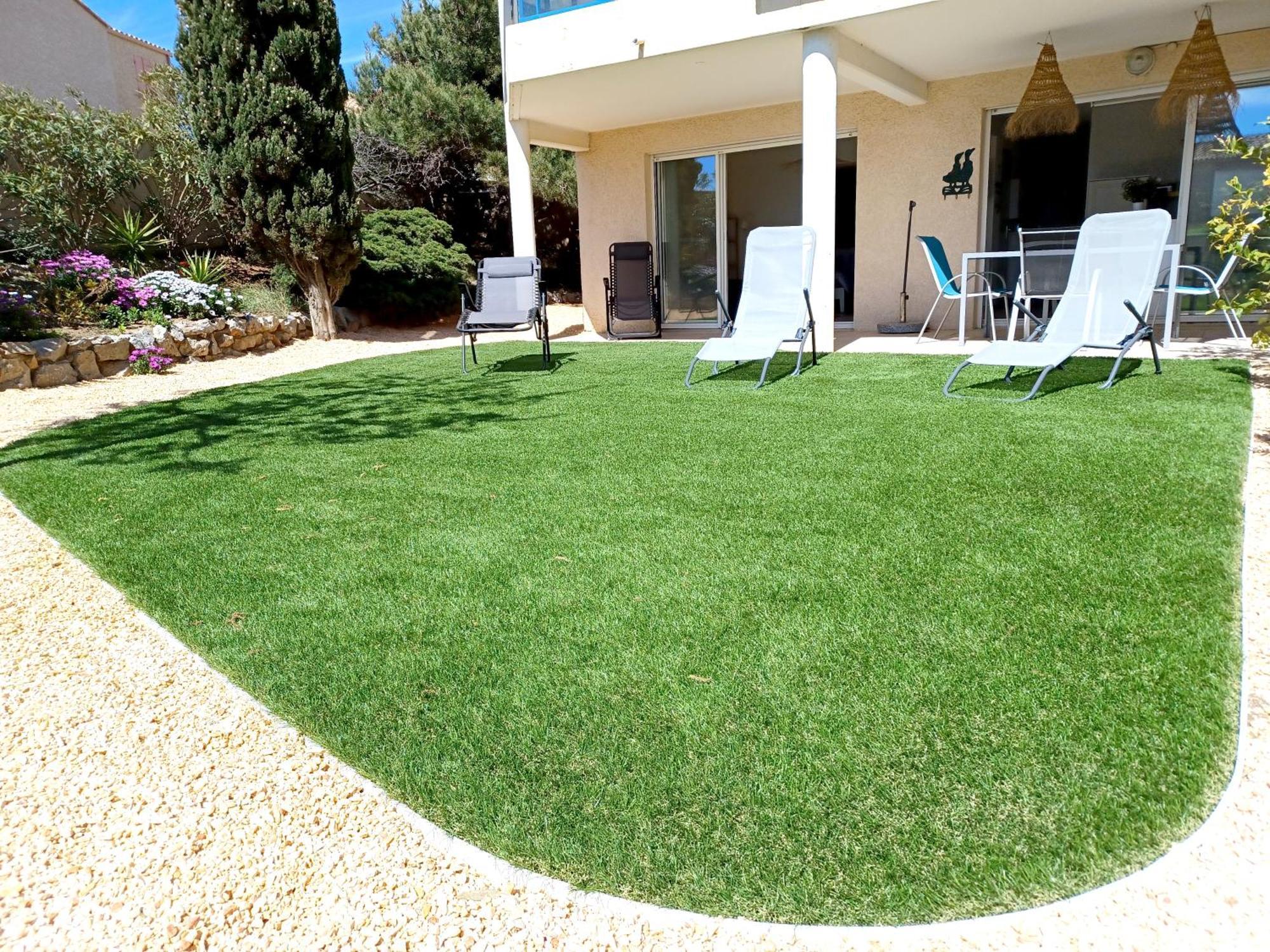 Apartment Plain-pied Jardin 6 Personnes Clim Vue Parking Wifi Terrasse Piscine Dans La